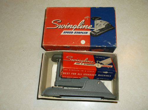 SWINGLINE SPEED STAPLER WITH BOX OF STAPLES #3 SPEED PRODUCTS ORIGINAL BOX
