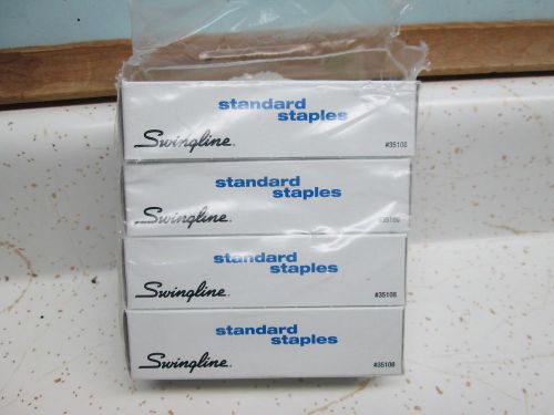 Lot of 4 Boxes Swingline Standard Staples 35108 20,000 Count