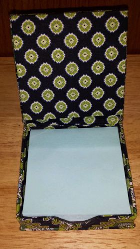 New Vera Bradley CAMBRIDGE Note Box~ Quilted Post it Notes  Holder  NWOT