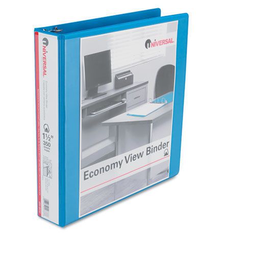 Economy d-ring vinyl view binder, 1-1/2&#034; capacity, light blue for sale
