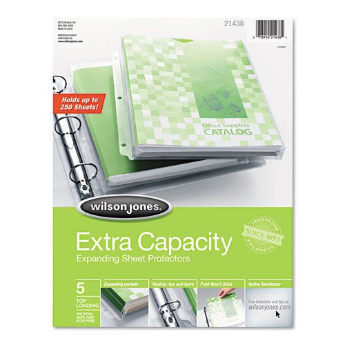 Extra capacity sheet protector, 5/pack for sale