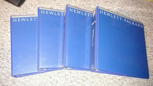 Lot of 4- 1 1/2 inch Hewlett-Packard blue binders