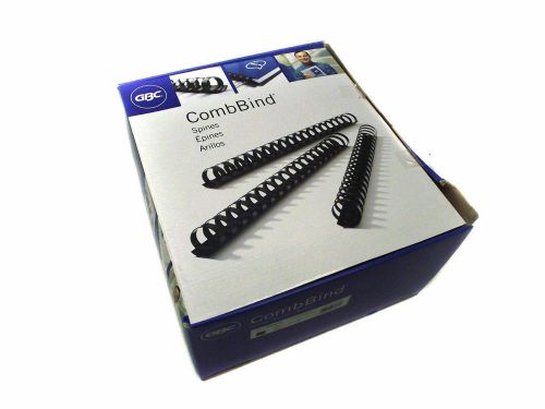 New gbc combbind 25mm black binding combs 100 pack / 200 sheet capacity for sale
