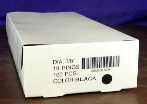 3/8&#034; Black Plastic Binder Binding Combs SBC 19 Ring 100pk