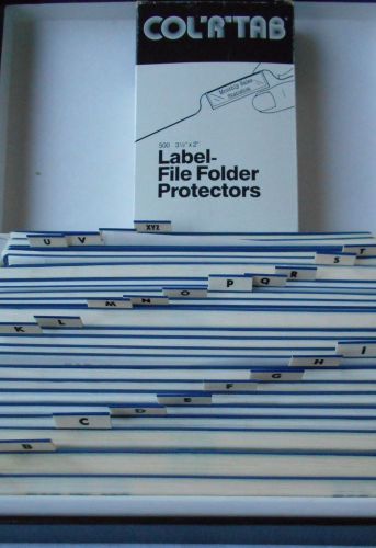 COL&#039;R&#039;TAB Alpha Labels &amp; COL&#039;R&#039;TAB Label Protectors~Blue~Desk Kit Stock #12000K