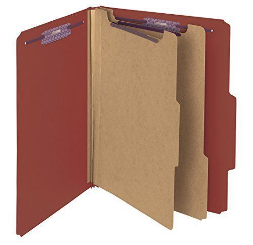 Pressboard classification file folder with safeshield fasteners dividers for sale