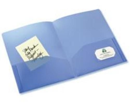 Avery Translucent Two Pocket Folder Blue