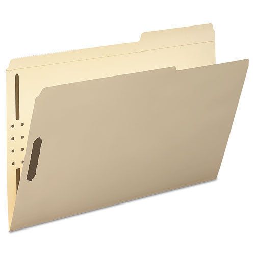 Folder, Two Fasteners, 2/5 Cut Right, Top Tab, Legal, Manila, 50/Box