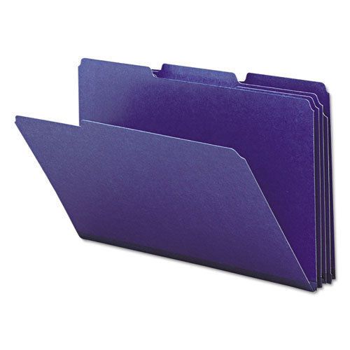 Recycled folders, one inch expansion, 1/3 top tab, legal, dark blue, 25/box for sale