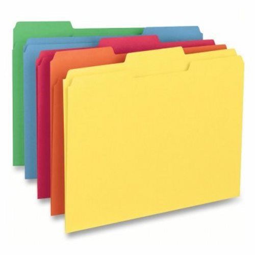 Business Source Color File Folder, 1-Ply, 1/3 Cut Tabs, 100/Box (BSN65780)