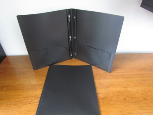 Plastic Clasp Folder black Each Binders &amp; Folders,Pocket Folders 3 pack