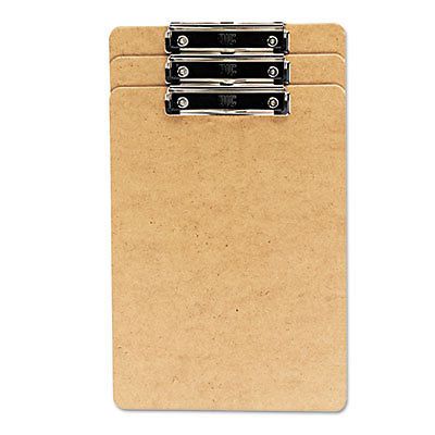 Recycled Clipboard, 1/2&#034; Capacity, Holds 8-1/2w x 14h, Brown, 3/Pack