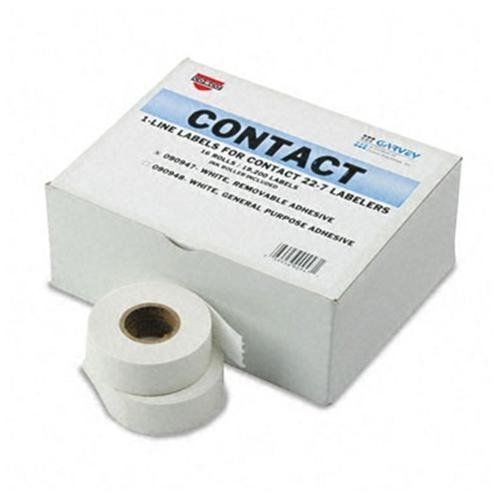 Garvey Contact Labelers 1-line White Labels - 0.44&#034; Width X 0.81&#034; (090947)