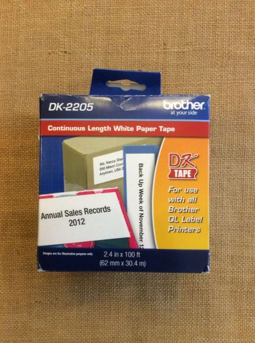 Brother P-Touch Continuous Length White Paper Tape – DK-2205 Missing 2ft