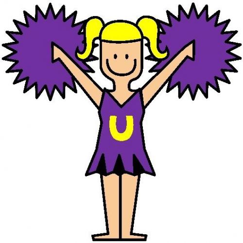 30 Custom Purple Cheerleader Personalized Address Labels