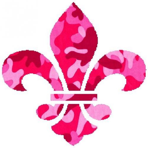 30 Custom Pink Camo Fleur De Lis Personalized Address Labels