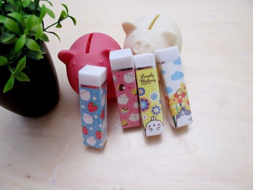 MOLANG Lovely Cute rabbit Bunny  Rubber Pencil Eraser 4PCS Set