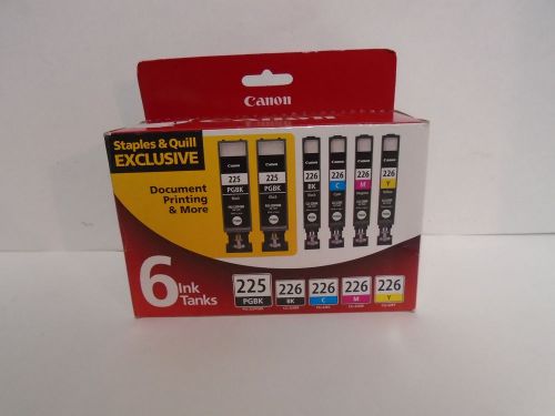 NEW GENUINE CANON INK CARTRIDGES 225 226 COMBO PACK, NIB 6 INK TANKS