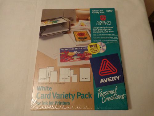 Avery white cards variety pack ink jet printers free create card software 3200 for sale