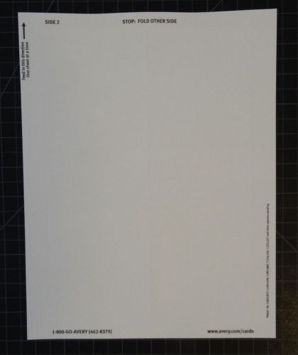 Avery Inkjet Laser White Clean Edge 3.5 x 2&#034; Business Cards 400 40 Sheets 8371