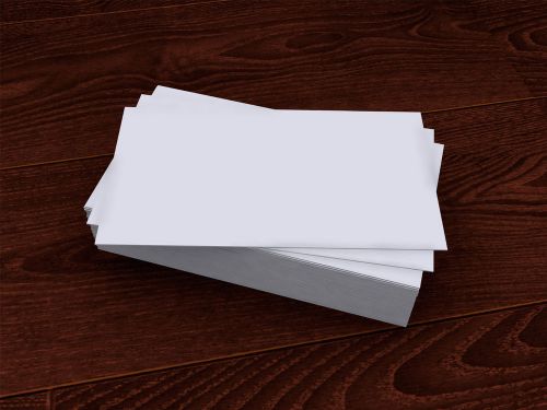 100 White Blank Business Cards 380gsm Stamp Print, Smooth Bright White Card NEW