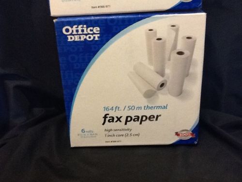Office depot fax paper 9 rolls 8 1/2 in. x 164 ft. high sensitivity 1 inch core for sale