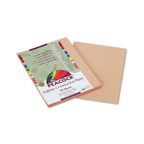 Pacon Corporation Peacock Sulphite Construction Paper, 9 x 12 Light Brown
