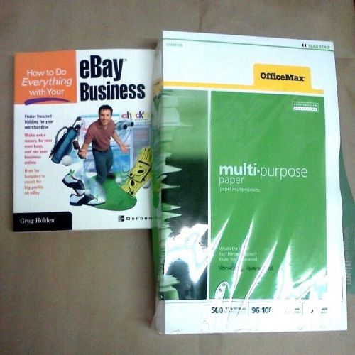 LOT OfficeMax MultiPurpose Paper 500 8.5&#034; x 14&#034; sheets 96/108 bright  &amp; A BOOK