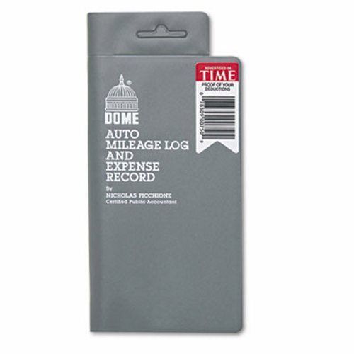 Dome Auto Mileage Log/Expense Record, 3 1/2 x 6 1/2, 140-Page Book (DOM750)