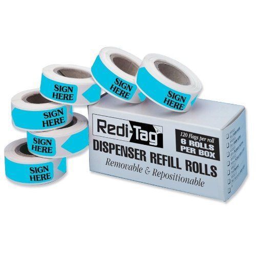 Redi-tag removable sign here flag refills - removable, self-adhesive (rtg91003) for sale