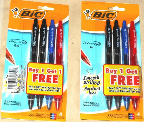 40 bic velocity retractable ballpoint pens medium point 0.7 mm black red blue for sale