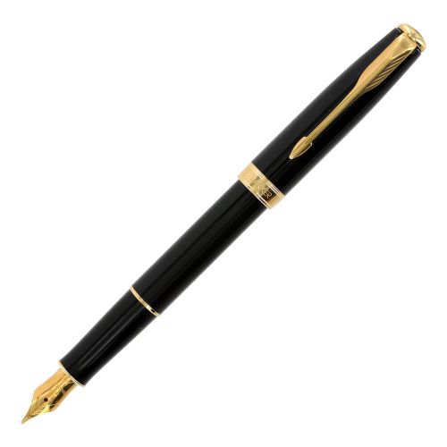 Parker sonnet black lacquer gt fountain pen - medium (s0809060) for sale