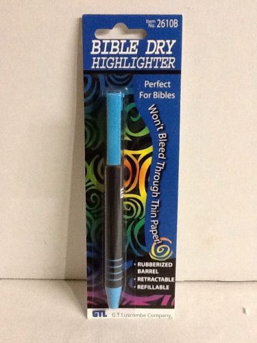 Bible Dry Highlighters No Bleed Retractable Blue (10642-1W-311B)