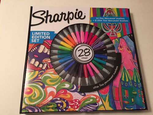 Limited Edition Set Sharpies 28 count  Fine &amp; Ultra Markers Permanent Markers