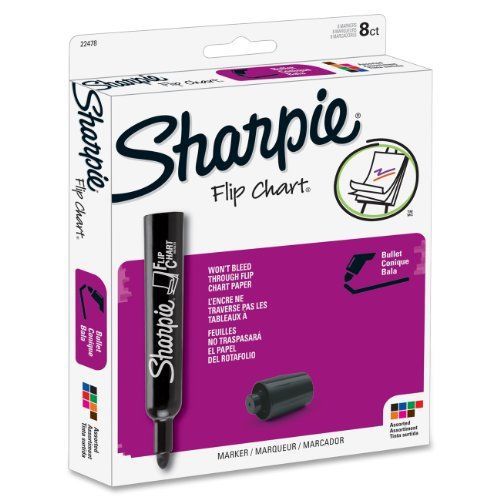 Sharpie Flip Chart Marker - Bullet Marker Point Style - Assorted Ink - (22478)