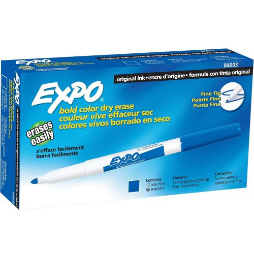 Expo Dry Erase Marker, Fine, Blue (Expo 84003) - 12/pk