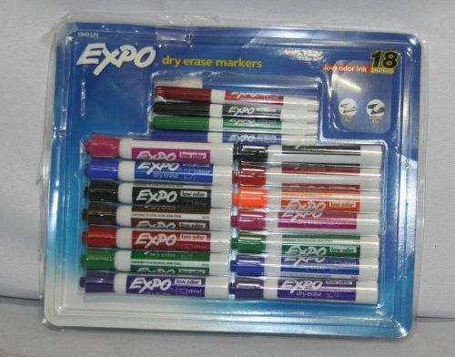 Expo chisel &amp; fine tip dry erase markers  low odor whiteboard 18 pack #1840329 for sale