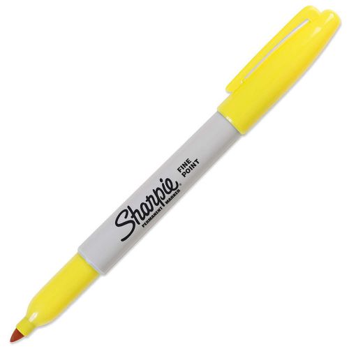 Sharpie Permanent Marker Pen Fine Point Yellow