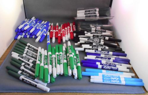 Sanford Expo fine point marker--lot of 140---7 colors---white board marker