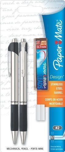 PaperMate Design Mechanical Pencil Starter Set Stainless Steel 0.7mm