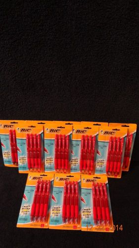 48 BiC VELOCITY GEL RED Retractable Medium 0.7mm Pen Pens (12-4 Packs) NEW 34433