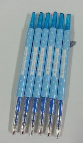 SHANGHAI W4201 Fluorescent color 0.8mm 6pcs BLUE ink Gel pen 6PCS