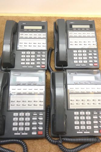 Lot of FOUR NEC 80573  22 Button Display Phones Business Telephones