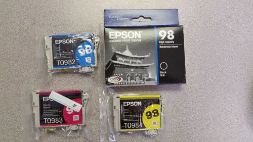EPSON (Black and 3 Colored) 98 High Capacity Cartridges