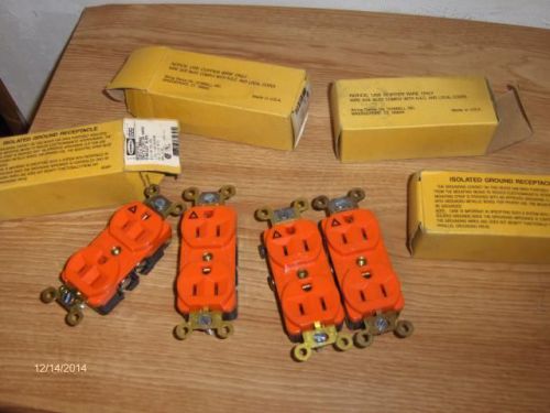 HUBBELL IG5262 ISOLATED GROUND OUTLET RECEPTCACLE LOT OF 4