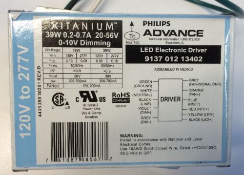 Philips Advance Xitanium 39W LED Electronic Driver with 0-10V Dimming