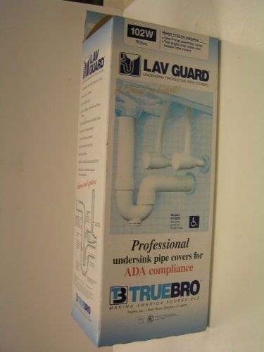 Trubro lav guard 2 102w fast fit undersink piping pipe covers - white ada for sale