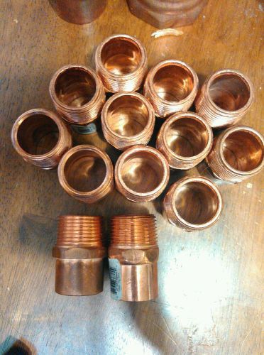 Lot of 13 copper male adapters