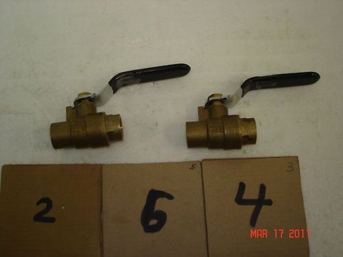 Lot 2 matco norca 752n brass ball 1/2&#034; valves maximum pressure wog 400 psi for sale
