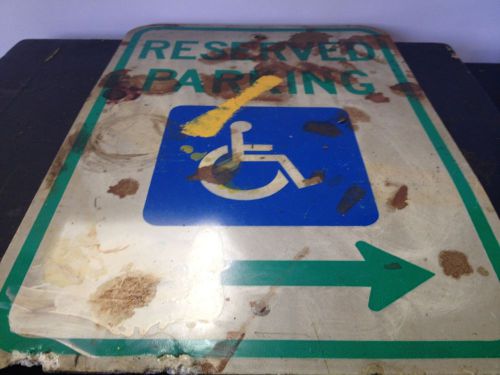 Reserved parking for handicapped 18&#034; x 12&#034;  road street sign (inv 6787-1t) for sale